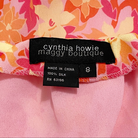 Cynthia Howie Floral Print Skirt Size 8 (A111) - Picture 6 of 6
